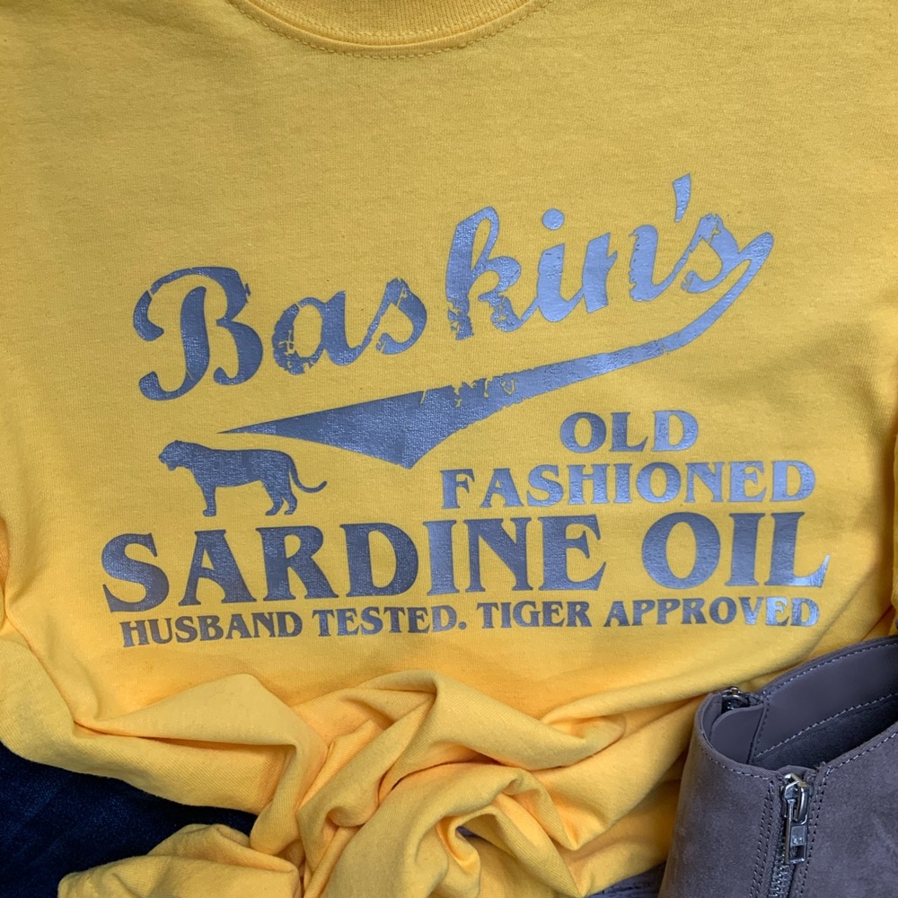 Baskin’s Sardine Oil Tiger King Inspired T-shirt L - Picture 2 of 4